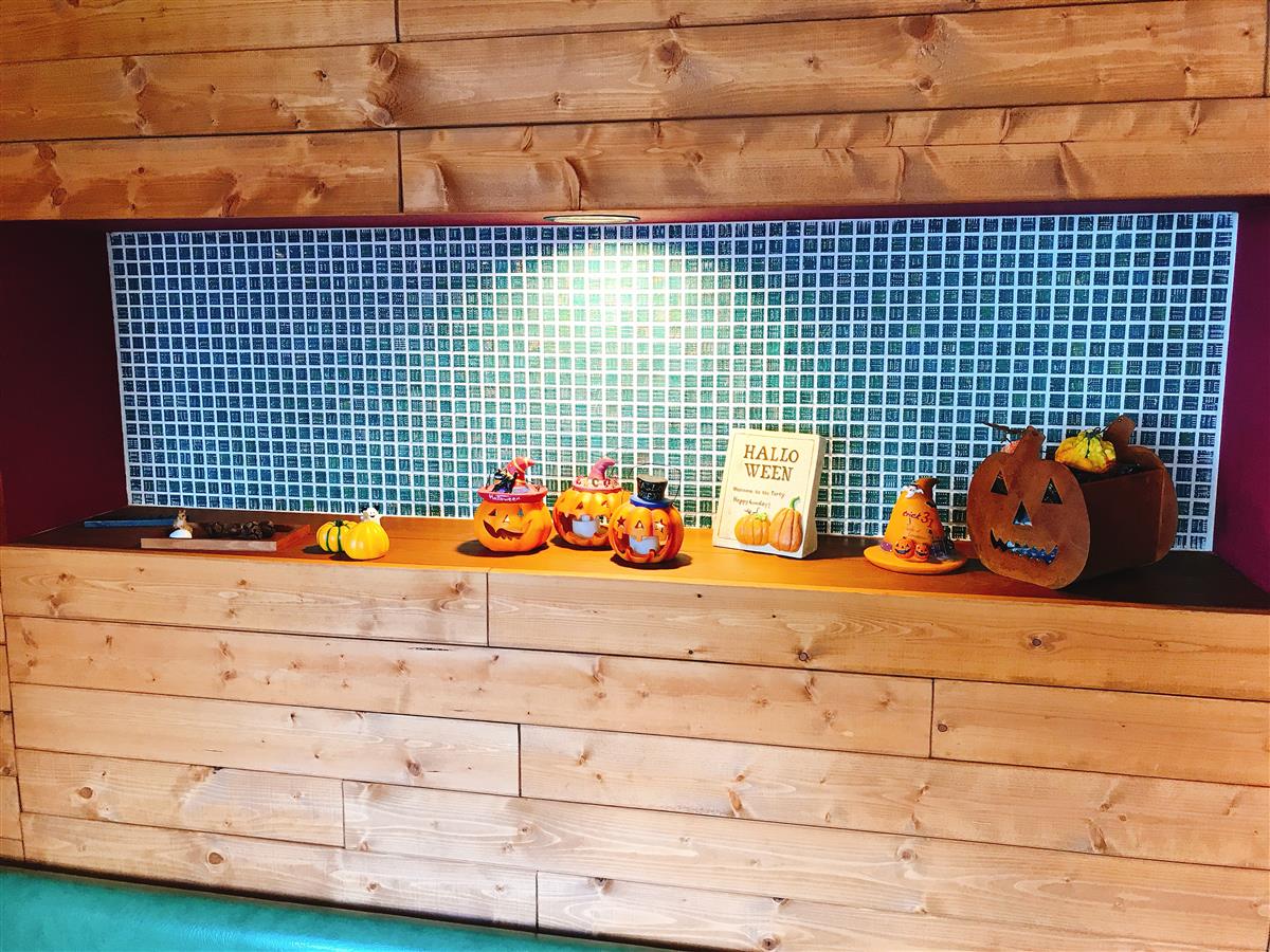 ハロウィンの飾りつけ