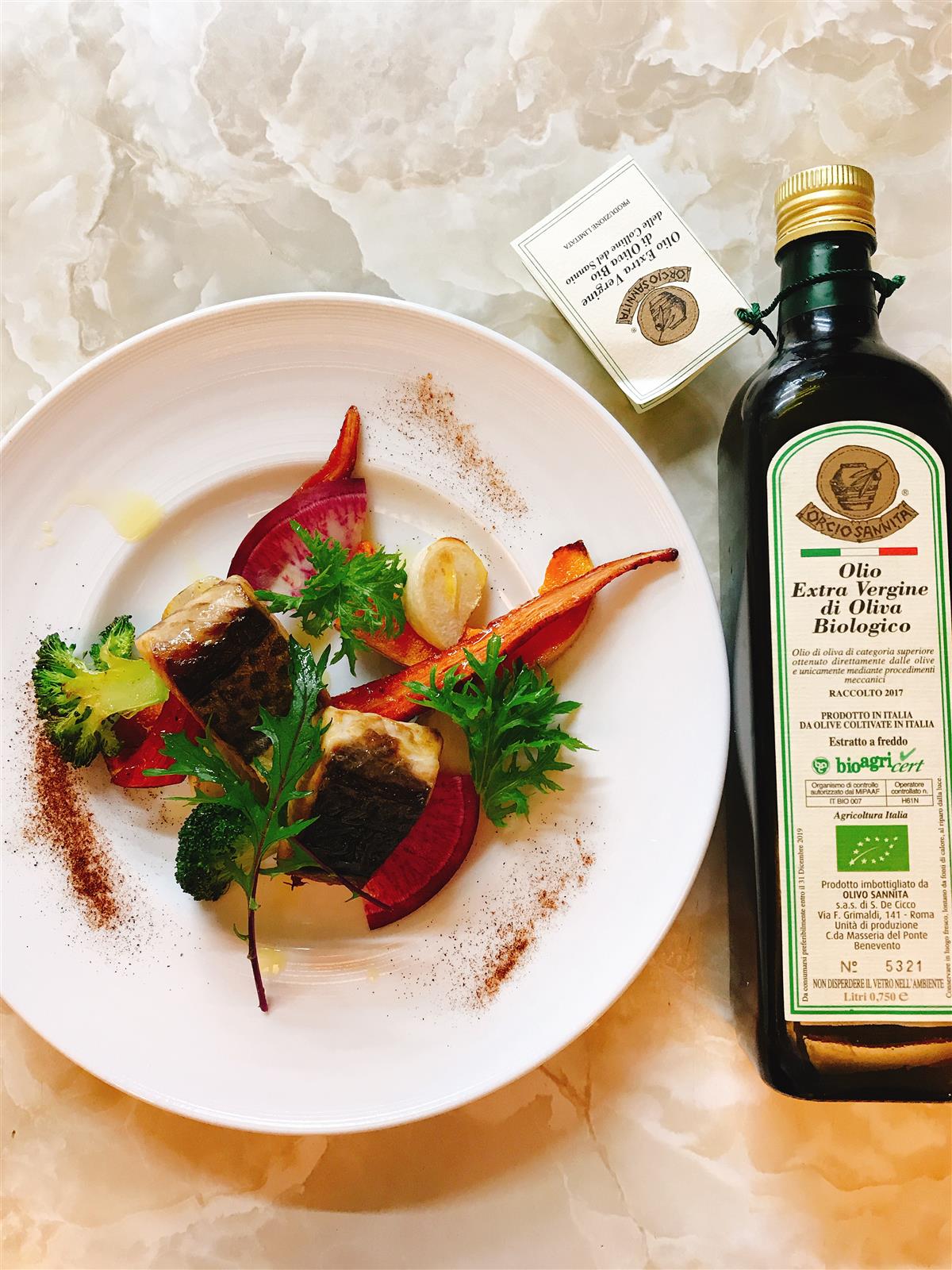 季節のお野菜とサワラのポワレ